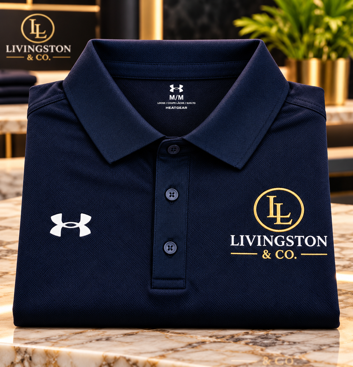 Livingston & Co. Under Armour Polo Blue